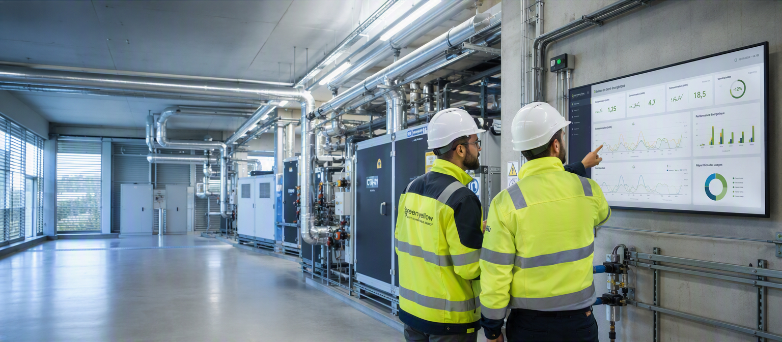 Installation d'efficacité énergétique déployée par GreenYellow dans le cadre d'un contrat de performance énergétique